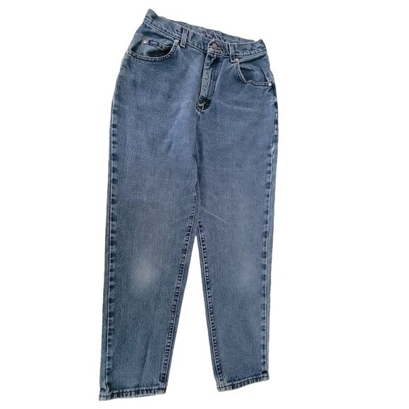 Lee Jeans Womens Size 10P Tapered Leg High Waist Medium Wash Denim Pants - Picture 2 of 5